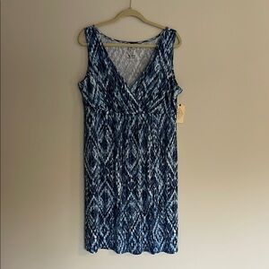 St. John's Bay Blue Patterned Dress
